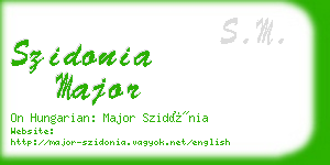 szidonia major business card